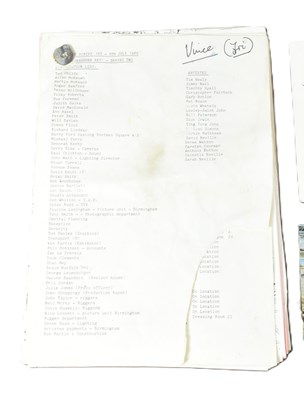 Lot 210 - AUF WIEDERSEHEN, PET (1983-2004) - SECOND SERIES ORIGINAL FILMING SCHEDULE