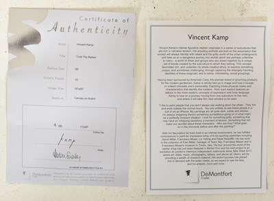 Lot 19 - VINCENT KAMP - TRUST THY BARBER - NUMBER 9 / 95