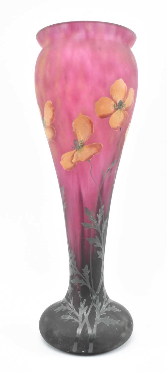 Lot 29 - ART NOUVEAU JUGENDSTIL CIRCA 1910S / 1920S GLASS PASTE FLORAL VASE