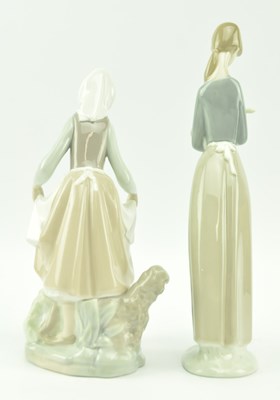 Lot 85 - COLLECTION OF FOUR LLADRO & NAO PORCELAIN FIGURINES OF LADIES