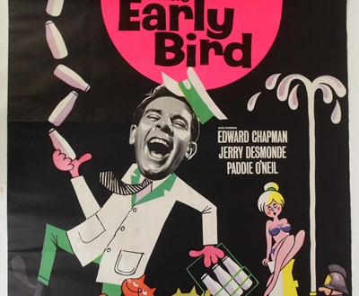 Lot 1 - THE EARLY BIRD (1965) - NORMAN WISDOM - ORIGINAL ONE SHEET POSTER