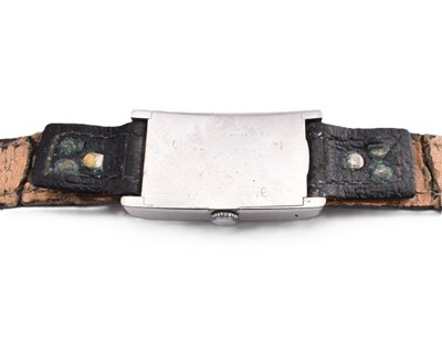 Lot 160 - OMEGA 1930S ART DECO TANK FACED WRISTWATCH