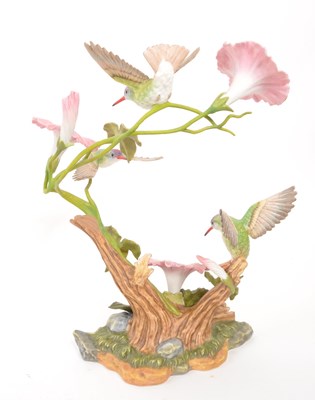 Lot 145 - MARURI STUDIO - LIMITED EDITION BISQUE PORCELAIN HUMMINGBIRD FIGURE