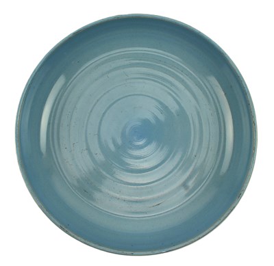 Lot 105 - CHINESE SKY BLUE GLAZED CHARGER 仿汝窑天蓝釉盘