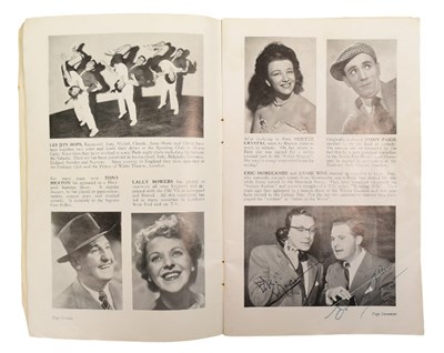 Lot 53 - MORECAMBE & WISE - EARLY AUTOGRAPHED THEATRE PROGRAMME