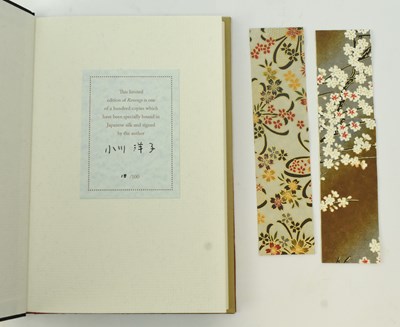 Lot 310 - OGAWA, YOKO. JAPANESE SILK BOUND SIGNED LIMITED EDITION COPY OF REVENGE