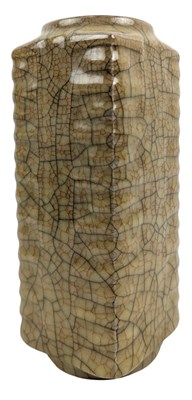 Lot 72 - QING DYNASTY GE-TYPE CONG-SHAPED VASE 清 哥窑琮式瓶