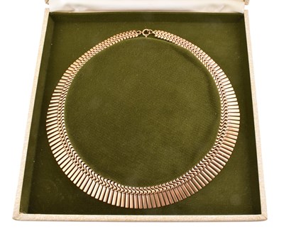 Lot 4 - 1970S HALLMARKED 9CT GOLD COLLAR FRINGE NECKLACE