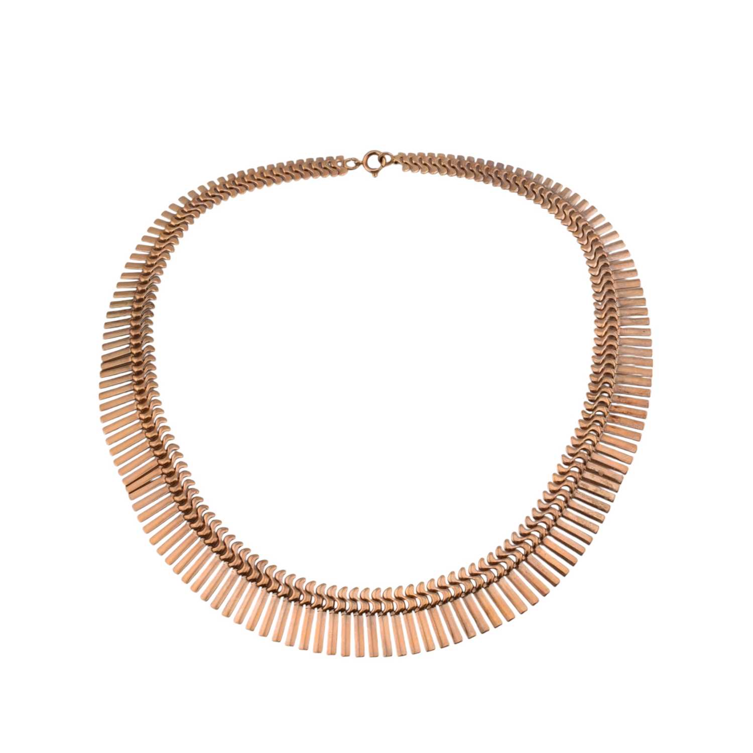 Lot 4 - 1970S HALLMARKED 9CT GOLD COLLAR FRINGE NECKLACE
