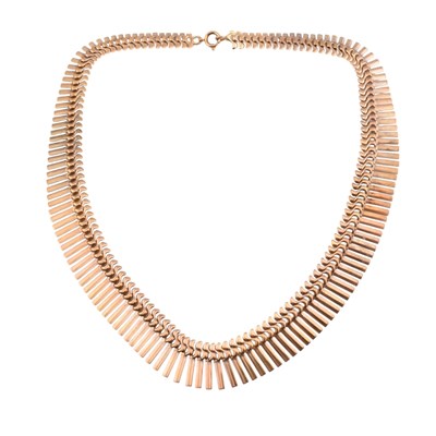 Lot 4 - 1970S HALLMARKED 9CT GOLD COLLAR FRINGE NECKLACE