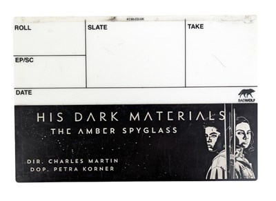 Lot 143 - HIS DARK MATERIALS (S3 2022) - ORIGINAL PRODUCTION USED CLAPPERBOARD SLATE