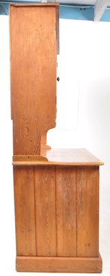 Lot 653 - VICTORIAN 19TH CENTURY PINE DRESSER W/ OAK TOP