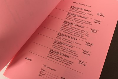 Lot 163 - LAST OF THE SUMMER WINE (BBC SITCOM) - TOM OWEN'S FIRST EPISODE SCRIPT & SCHEDULE