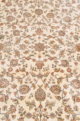 Lot 630 - VINTAGE BELUCHI SILK & WOOL CARPET FLOOR RUG