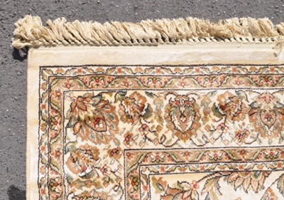 Lot 630 - VINTAGE BELUCHI SILK & WOOL CARPET FLOOR RUG