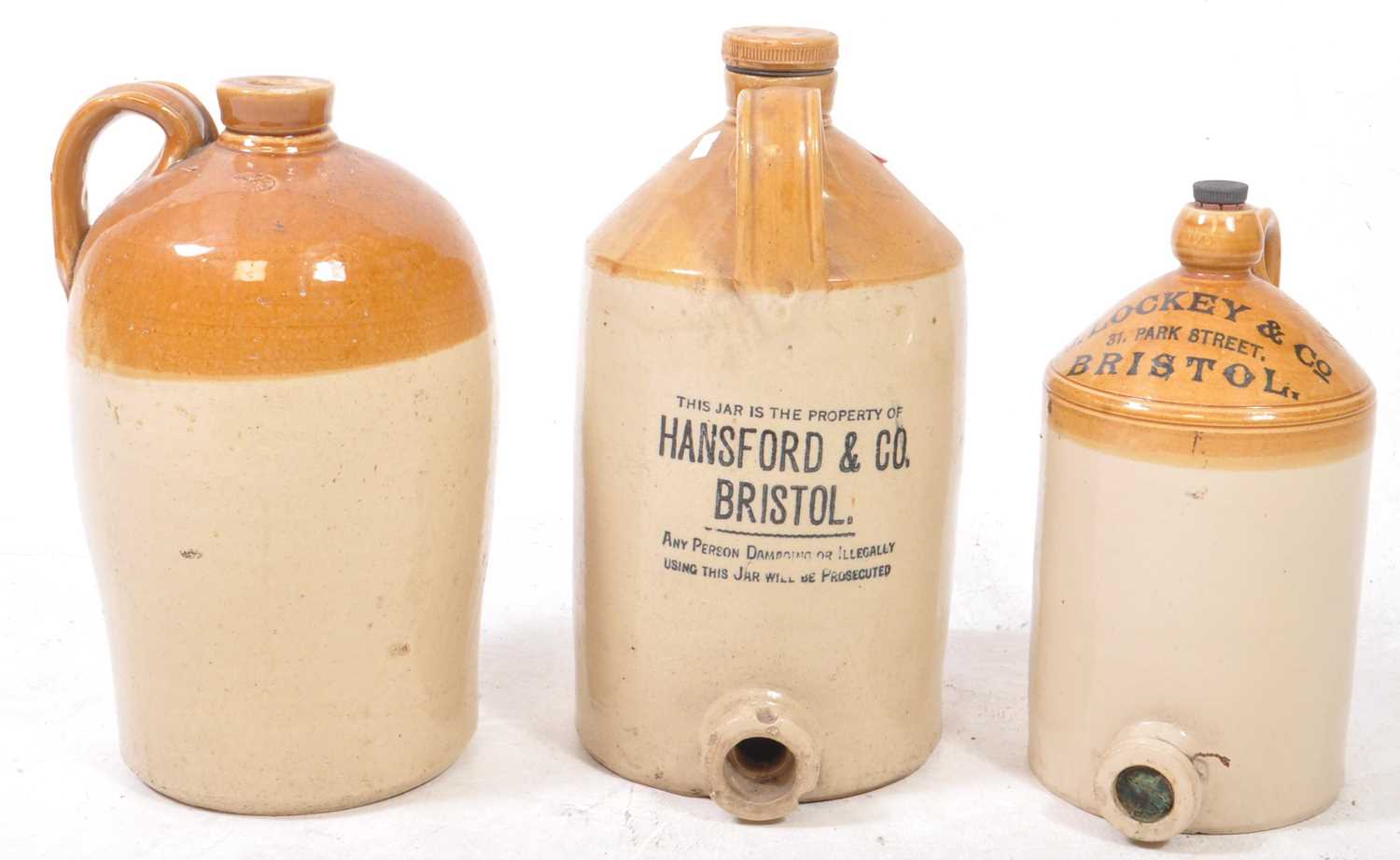 Lot 671 - BRISTOL LOCAL INTEREST - COLLECTION OF STONEWARE JUGS