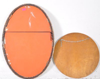 Lot 622 - EARLY 20TH CENTURY PLANISHED OVAL WALL MIRROR