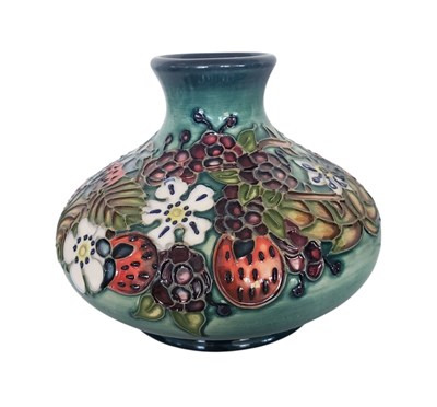 Lot 180 - MOORCROFT - 1997 POTTERY CAROUSEL CENTENARY SQUAT VASE