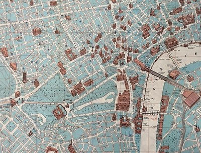 Lot 81 - VINTAGE 'HEART OF LONDON' BY FRANCIS CHICHESTER MAP