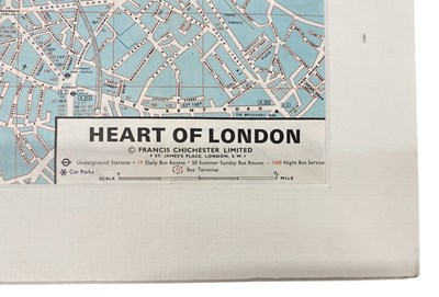 Lot 81 - VINTAGE 'HEART OF LONDON' BY FRANCIS CHICHESTER MAP