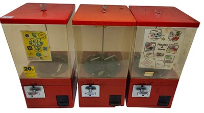 Lot 18 - ' SUPERETTE ' - THREE VINTAGE 20P SWEETS SHOP VENDING MACHINES