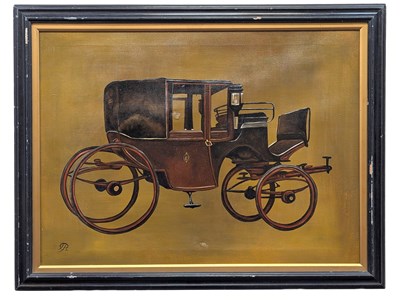 Lot 599 - JOHN LEIGH PEMBERTON (1911-1997) - ROYAL COACH OIL ON CANVAS PAINTING
