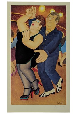 Lot 449 - BERYL COOK (1926-2008) - 'DIRTY DANCING' - 2008 POSTER PRINT
