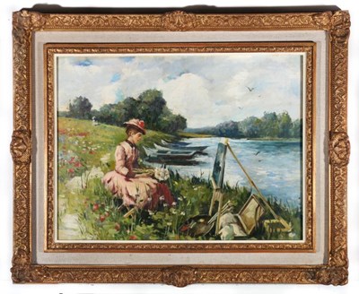 Lot 1 - KARINE FIRMIN GIRARD - 20TH CENTURY OIL ON BOARD POST-IMPRESSIONIST PAINTING
