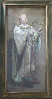 Lot 2 - WOLFRAM IN TANNHAUSER - 20TH CENTURY PASTEL ON PAPER COSTUME STUDY PAINTING