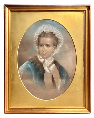 Lot 6 - 19TH CENTURY ENGLISH SCHOOL - MID 19TH CENTURY PASTEL ON PAPER PORTRAIT PAINTING