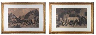 Lot 8 - AFTER JOHN FREDERICK HERRING SR - PAIR OF CIRCA 1850S MEZZOTINT GENRE PAINTINGS