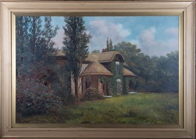 Lot 36 - JAMES ISAIAH LEWIS (1860-1934) - QUEEN CHARLOTTE'S COTTAGE OIL PAINTING
