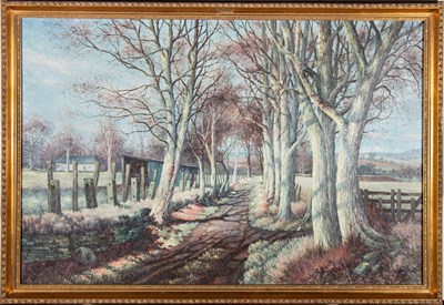 Lot 45 - GRACE HILL TURNBULL (1880-1976) - UNTITLED OIL ON CANVAS LANDSCAPE PAINTING