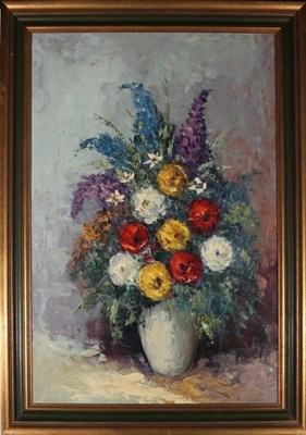 Lot 72 - F. SZEKELY (HUNGARY, 20TH CENTURY) - OIL ON CANVAS STILL LIFE PAINTING