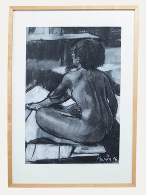 Lot 87 - MULLEN (CONTEMPORARY) - 2006 CHARCOAL AND CHALK LIFE DRAWING STUDY PAINTING