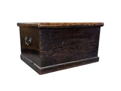 Lot 890 - VICTORIAN 19TH CENTURY OAK BLANKET BOX CHEST
