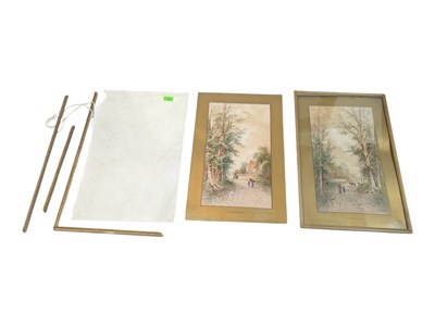 Lot 869 - J HINSON - PAIR OF WATERCOLOUR PAINTINGS - EDGWARE & POYNINGS