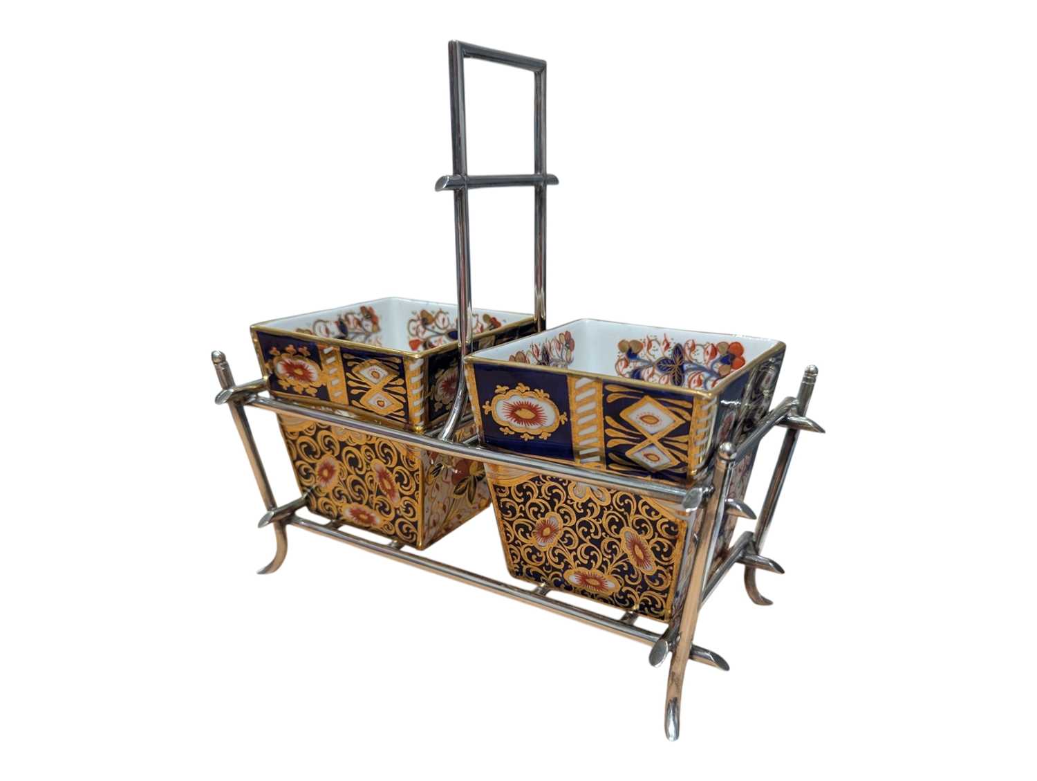 Lot 118 - DAVENPORT & SONS - EARLY 20TH CENTURY PORCELAIN CONDIMENT SET