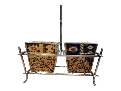 Lot 118 - DAVENPORT & SONS - EARLY 20TH CENTURY PORCELAIN CONDIMENT SET