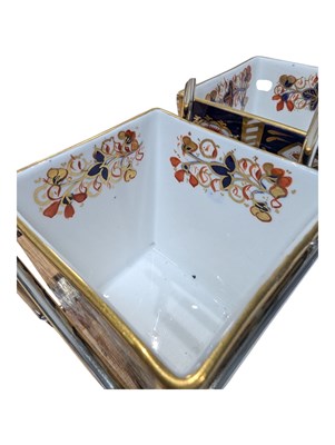Lot 118 - DAVENPORT & SONS - EARLY 20TH CENTURY PORCELAIN CONDIMENT SET