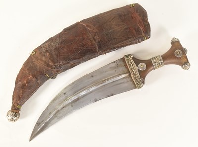 Lot 245 - 19TH CENTURY RHINO HILTED JAMBIYA DAGGER