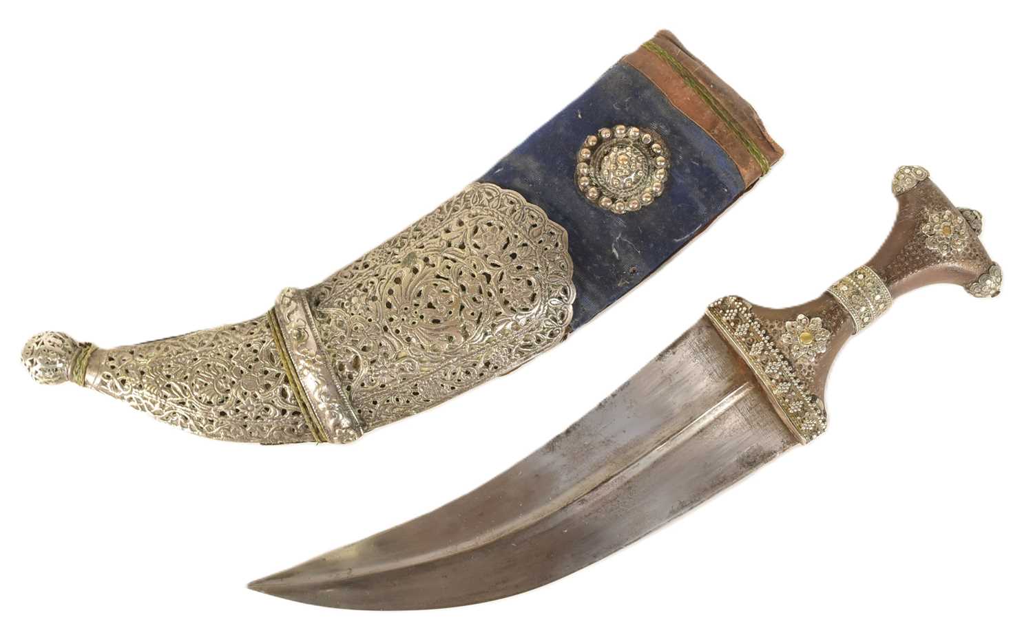 Lot 245 - 19TH CENTURY RHINO HILTED JAMBIYA DAGGER