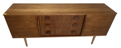 Lot 120 - MID CENTURY DANISH INFLUENCED TEAK SIDEBOARD
