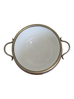 Lot 348 - 20TH CENTURY BRITISH OAK AND SILVER PLATE FRUIT BOWL