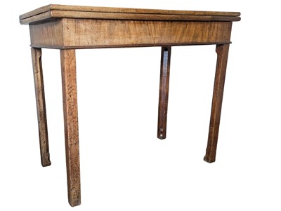 Lot 944 - GEORGE III 19TH CENTURY MAHOGANY TEA / GAMES TABLE