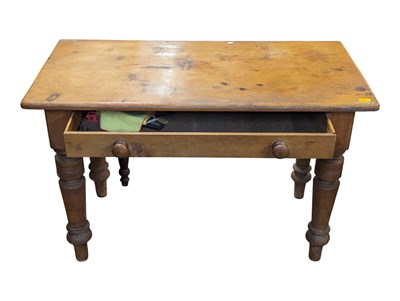 Lot 1096 - VICTORIAN COUNTRY PINE WRITING TABLE