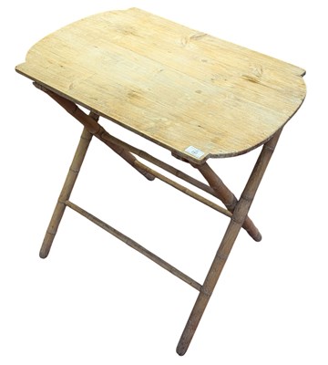 Lot 543 - AESTHETIC MOVEMENT 19TH CENTURY PINE FAUX BAMBOO FOLDING SIDE TABLE