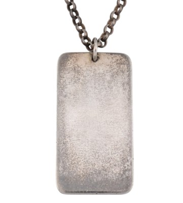 Lot 274 - HALLMARKED SILVER INGOT PENDANT & NECKLACE CHAIN