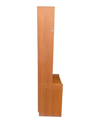 Lot 605 - WILLIAM LAWRENCE FURNITURE - MID CENTURY 1970S UPRIGHT TEAK DISPLAY CABINETS