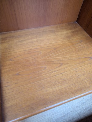 Lot 605 - WILLIAM LAWRENCE FURNITURE - MID CENTURY 1970S UPRIGHT TEAK DISPLAY CABINETS